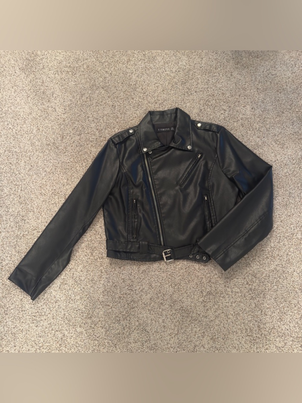 Lioness Black Faux Leather Jacket